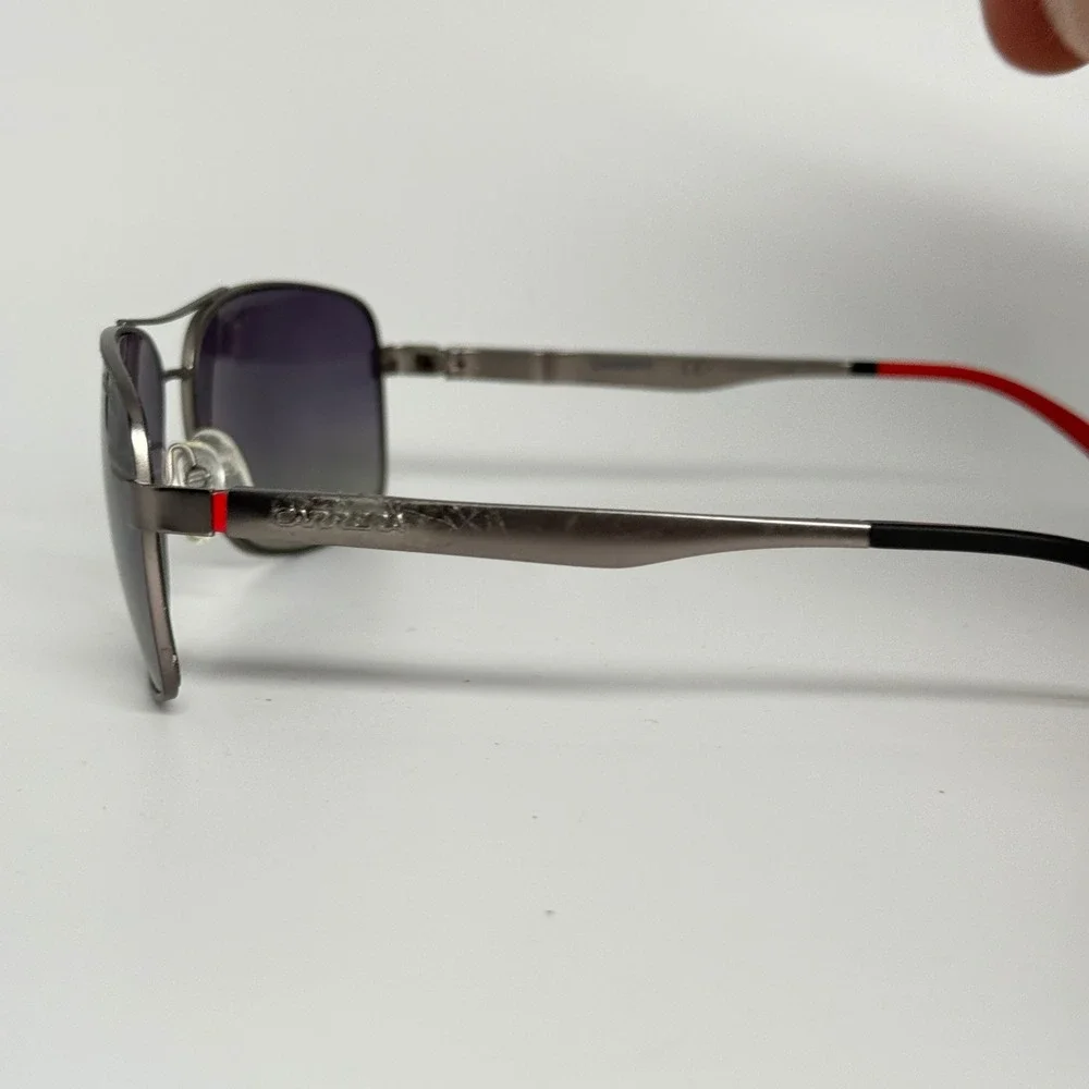 Carrera 8014/S Polarized‎ Navigator Sunglasses Gunmetal Grey Red 61-14-140 22081